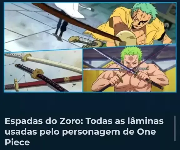 Espadas do Zoro: Todas as lâminas usadas pelo personagem de One Piece