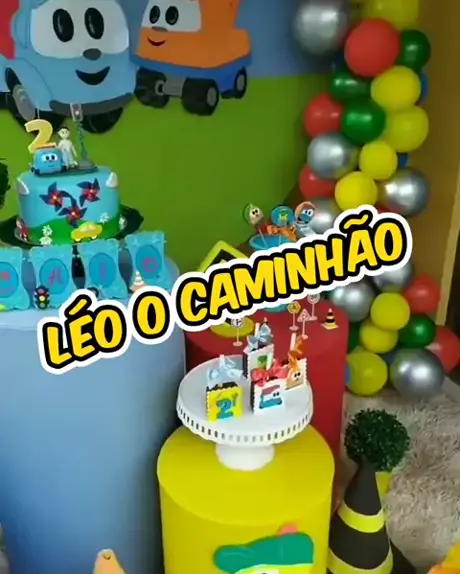 Léo o caminhão  Cake, Birthday, Birthday parties
