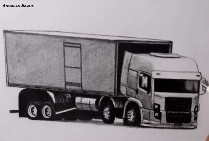 caminhão desenho arqueado