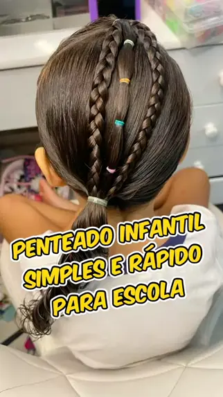 Penteado fofo e fácil 😍❤️ #penteado #penteadoinfantil