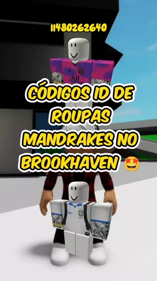 Próximo vídeo:Id de roupas de mandrakes #roblox #mandrake #brookhaven