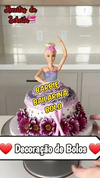 Bolo da Vizinha - E no mundo rosa.Tema Barbie Bailarina