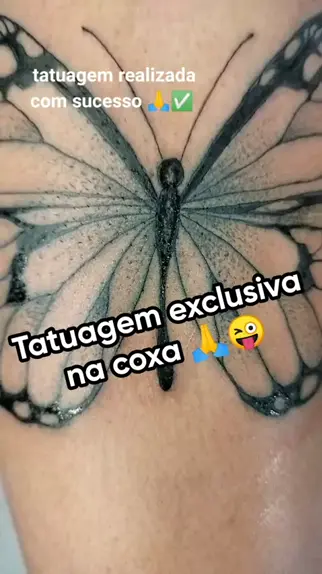 Borboleta na coxa - Tattoo