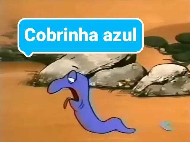 desenho da cobrinha azul