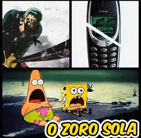 O ZORO SOLA K K K K MEMES DE ONE PIECE