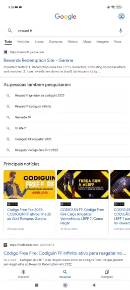 Código Free Fire 2022: CODIGUIN FF ativos para resgatar no Rewards