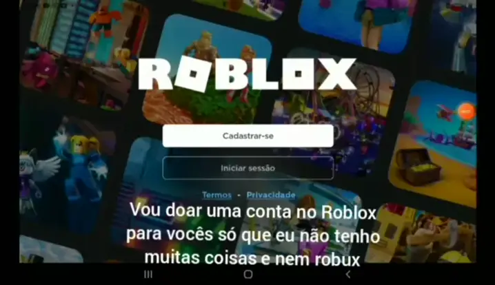 conta no roblox para doar