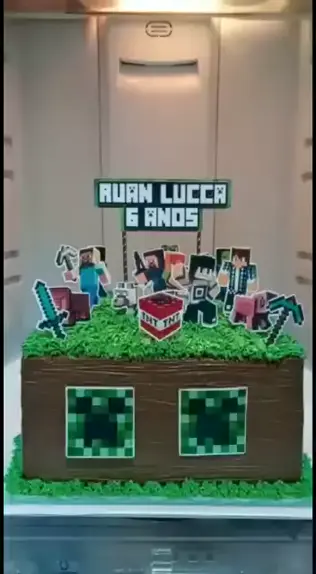 bolos do minecraft quadrado