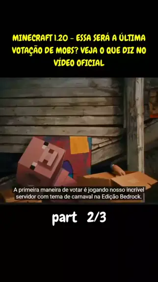 MINECRAFT 1.20 - VEJA COMO VOTAR NA VOTAÇÃO DE MOBS DO MINECRAFT