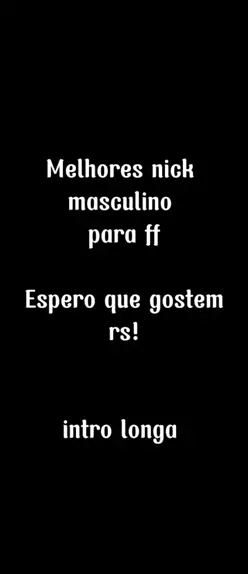 melhores nicks para ff masculino