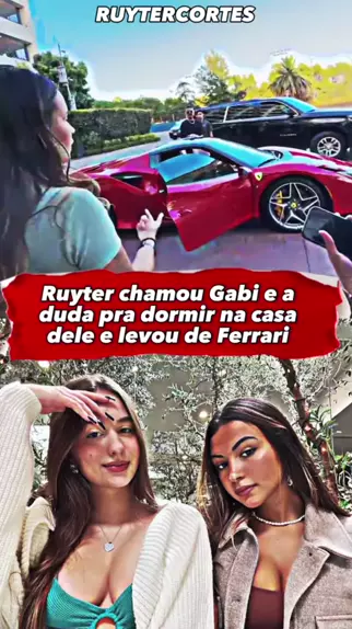 ruyter e duda andando de ferrari