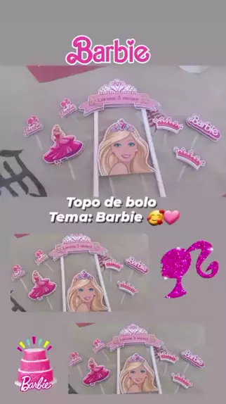 Topo de bolo - Barbie Cachaceira