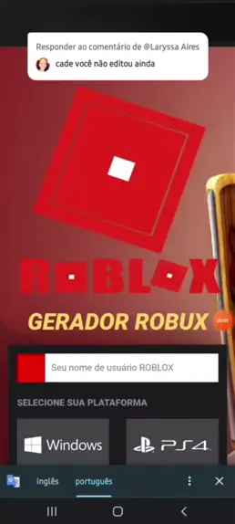 Robux grátis Gerador Robux Roblox 2021 em