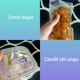 cimol bojot , candil ubi ungu