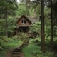 houses in the forest
