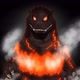 Godzilla burning