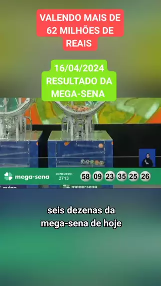 🍀Mega-Sena 2713, Resultado da Mega-Sena de hoje concurso 2713 (16-04-24)