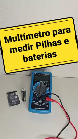 Como Medir pilha e bateria com Multímetro. 