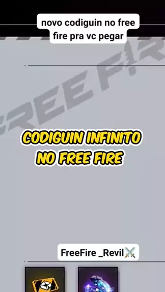 NOVO CODIGUIN INFINITO FREE FIRE! COMO RESGATAR CODIGUIN NOVAS